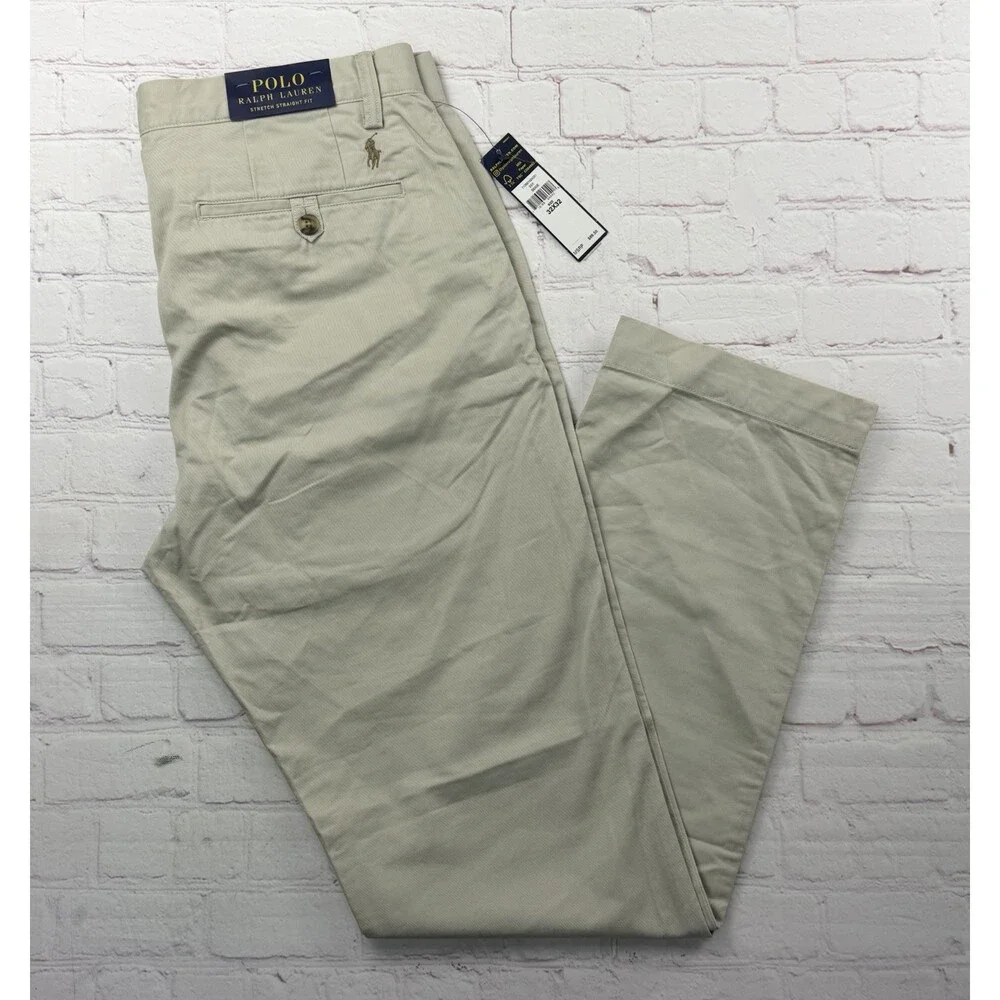 NWT Polo Ralph Lauren Men’s 32/32 Stretch Classic Fit Twill Chino Pants Khaki